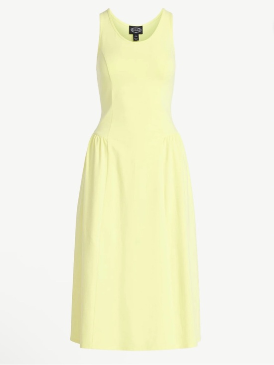 Scoop Dresses & Skirts - Scoop NWT Women's Lemon Stretch Cotton Blend Midi Basque Dress, Plus Size 20/XXL
